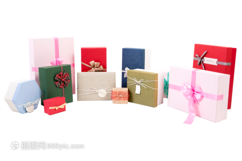 一堆禮盒禮物